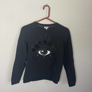 KENZO Paris Eye Crewneck Sweatshirt Women Adult‎ Medium Black
